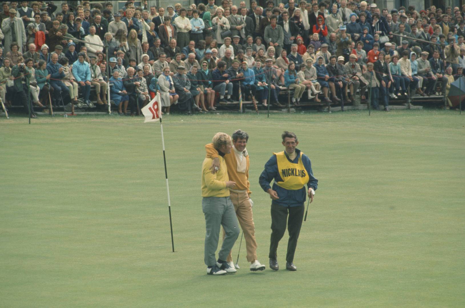Jack Nicklaus triumphs in a play-off over Doug Sanders, 1970